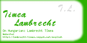 timea lambrecht business card