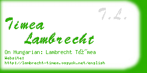 timea lambrecht business card